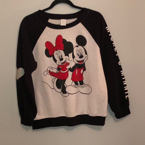 Disney Mickey and Minnie Sweatshirts Jr Size L - Picture 1 of 6